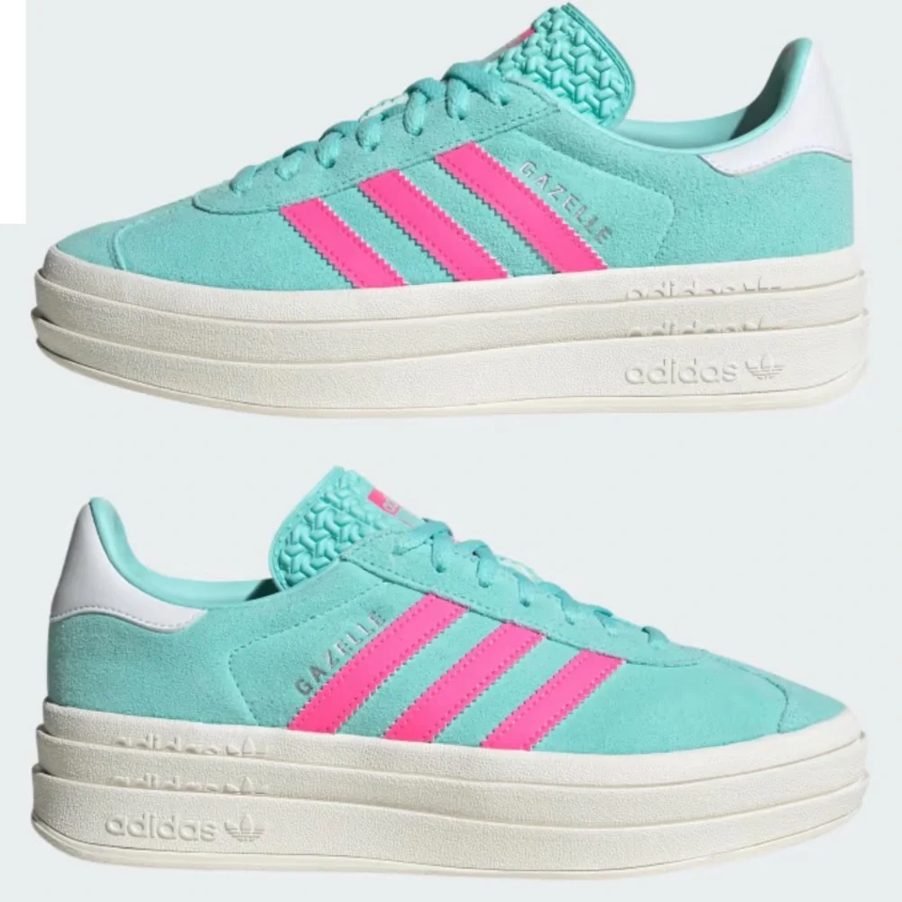 adidas Gazelle Bold Flash Aqua Lucid Pink - Picture 6 of 11